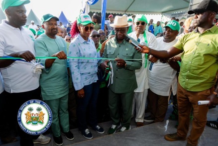 President Bio Inaugurates SLPP District Office in Kono, Emphasizes Unity