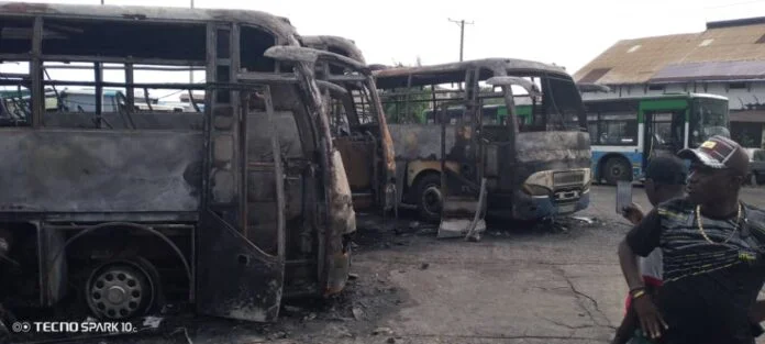Fire Destroys Five Government Buses at Freetown Depot